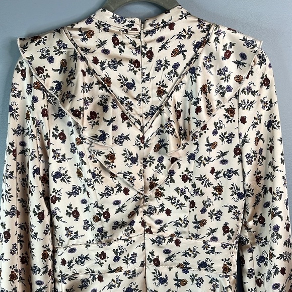 LAURA ASHLEY + UO Exclusive NWT Candy Long Sleeve Mini Dress Ruffle Bib Size XS - Picture 11 of 14